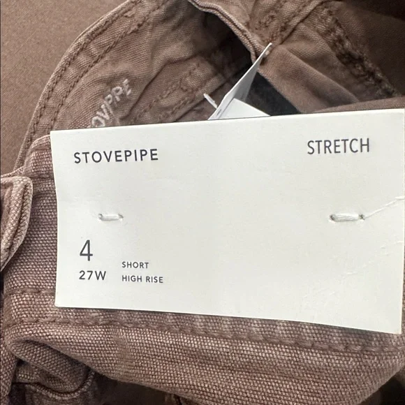 American Eagle Brown Stovepipe Utility  Wide Leg Pants Size 4 Short NWT - Picture 8 of 9